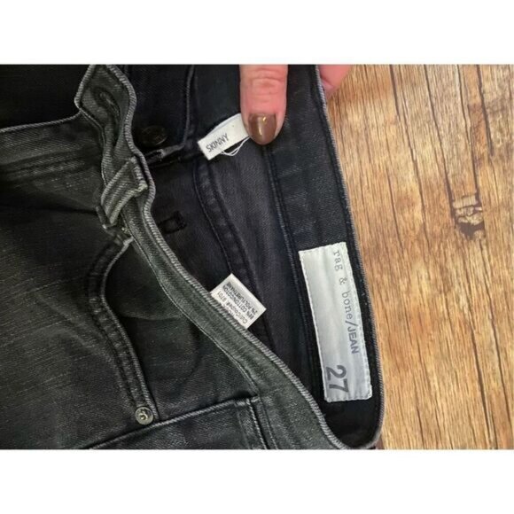 Rag  Bone Womens Denim Stretchable Skinny Jeans Black Size 27 - Picture 3 of 5
